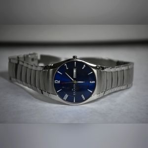 Skagen Laurits Blue Dial Stainless Steel Mens Watch
